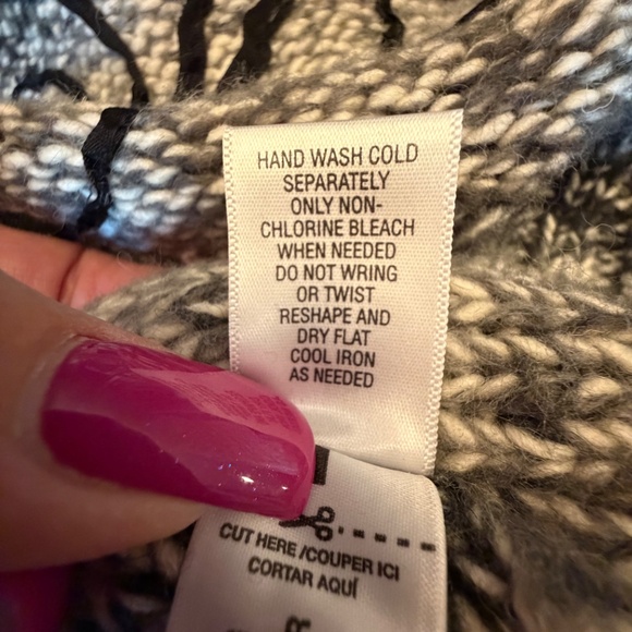 NWT Breckenridge Cardigan Women's Black & Cream Full Zip Sweater, Size 2X - Picture 9 of 13